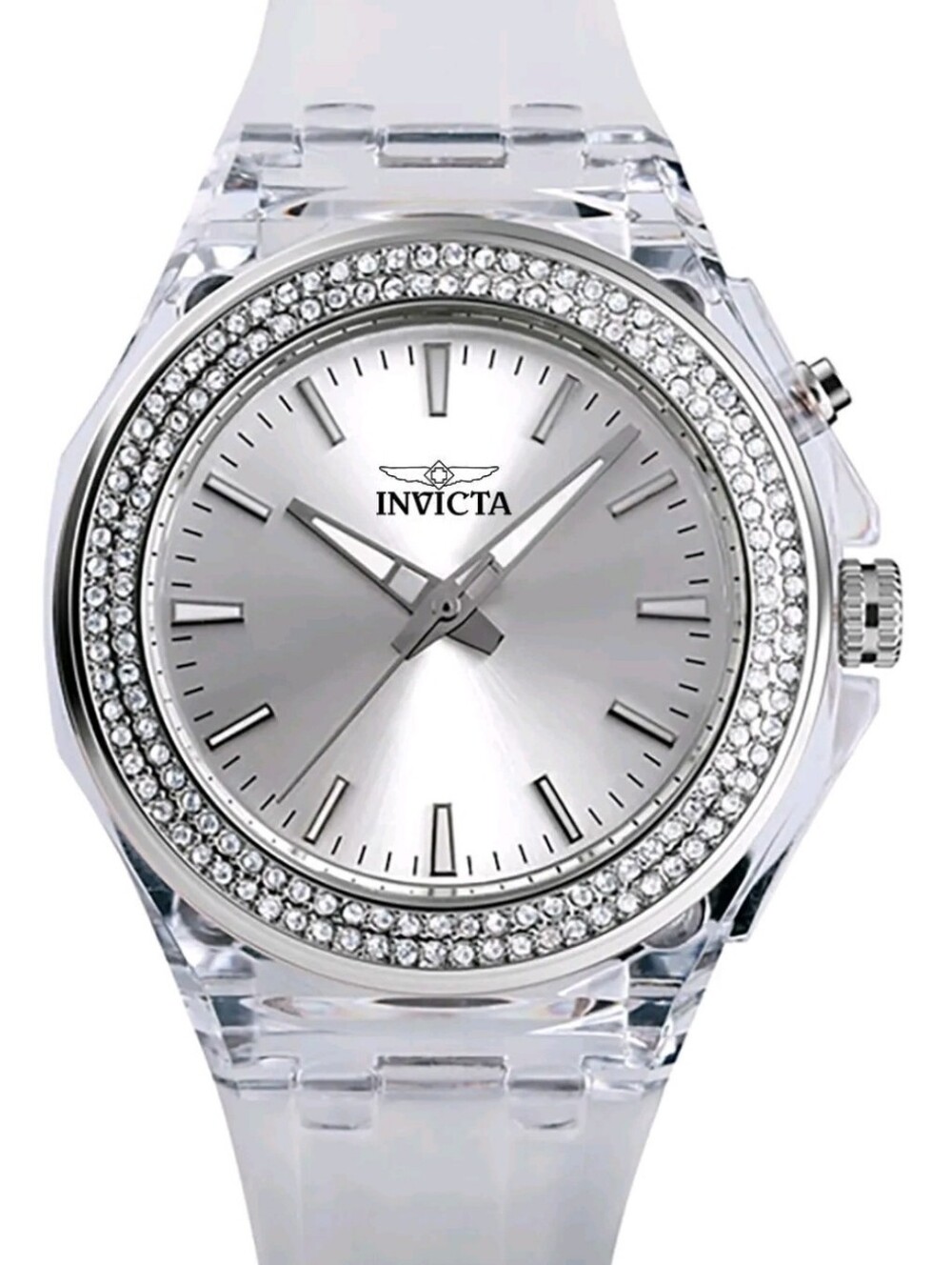 Invicta Celestial Light Up Ladys Watch 70306 Silver Rhinestone 45mm Unisex VIDEO - Picture 6 of 15